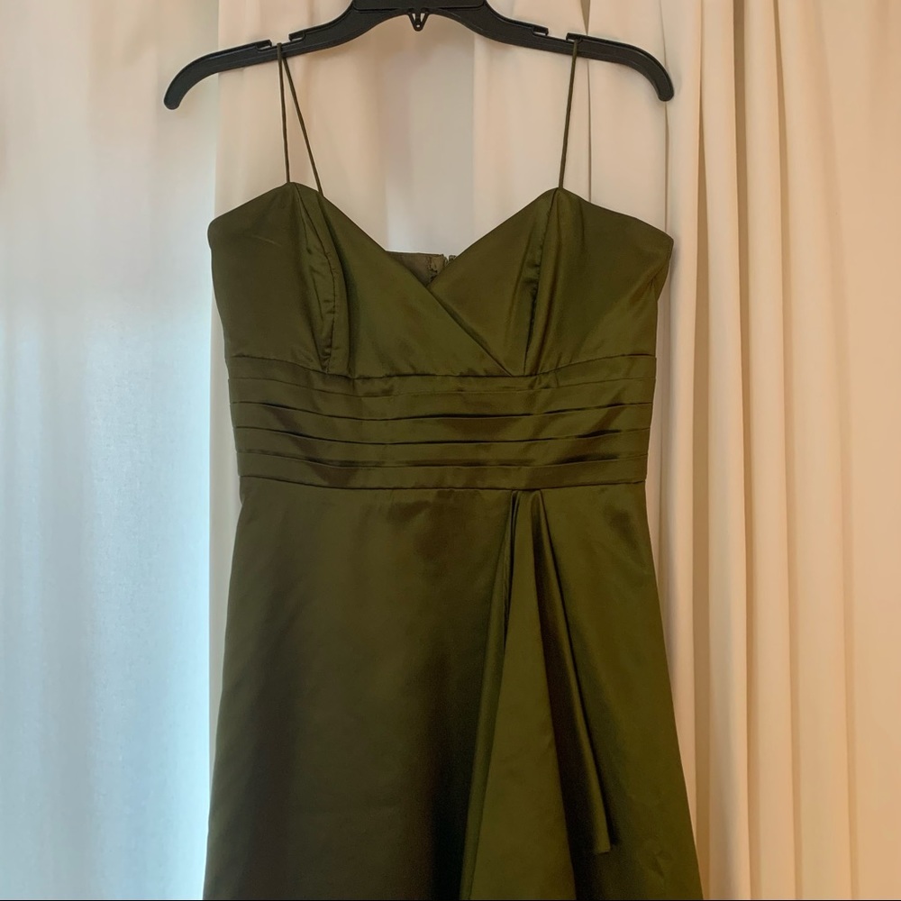 Alfred Angelo Green Floor Length Taffeta Evening Gown Size 8 - Picture 11 of 16